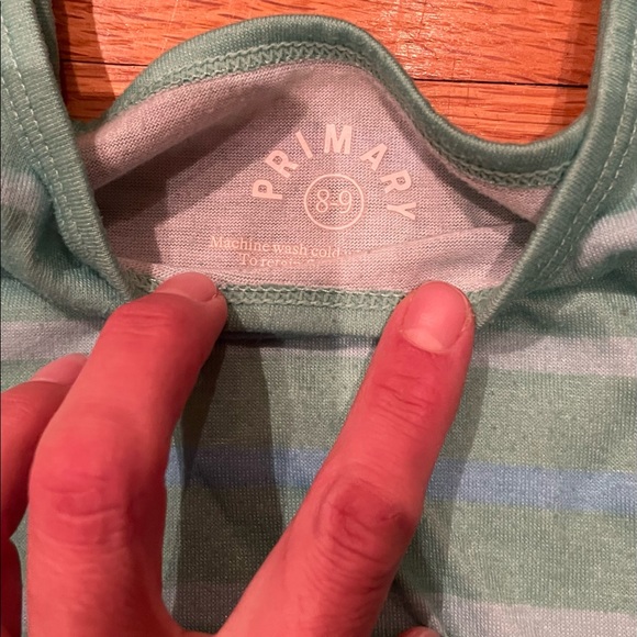 Girl’s Primary Green Sleep Dress - Picture 3 of 3